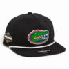 Florida Gators 2025 Final Four 3D Perforated Rope Hat- Black/ White