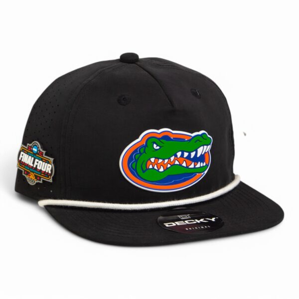 Florida Gators 2025 Final Four 3D Perforated Rope Hat- Black/ White