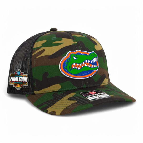 Florida Gators 2025 Final Four 3D Snapback Trucker Hat- Army Camo/ Black