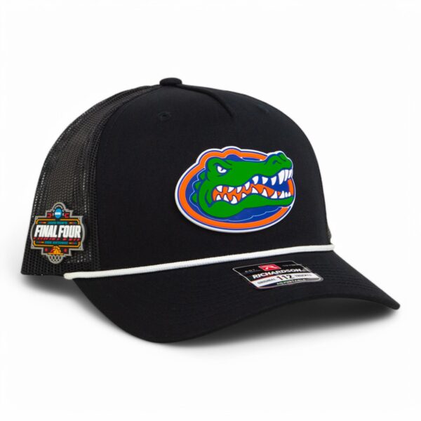 Florida Gators 2025 Final Four 3D Snapback Trucker Rope Hat- Black/ White