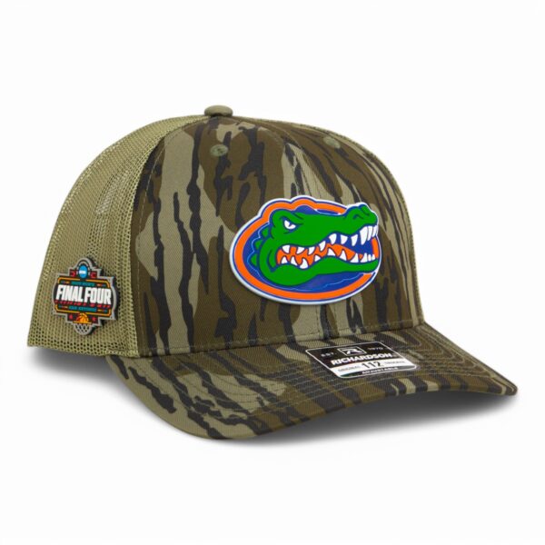 Florida Gators 2025 Final Four 3D Snapback Trucker Hat- Mossy Oak Bottomland/ Loden