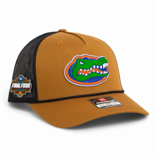 Florida Gators 2025 Final Four 3D Snapback Trucker Rope Hat- Caramel/ Black