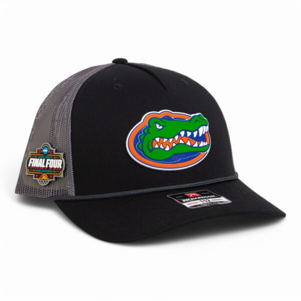 Florida Gators 2025 Final Four 3D Snapback Trucker Rope Hat- Black/ Charcoal