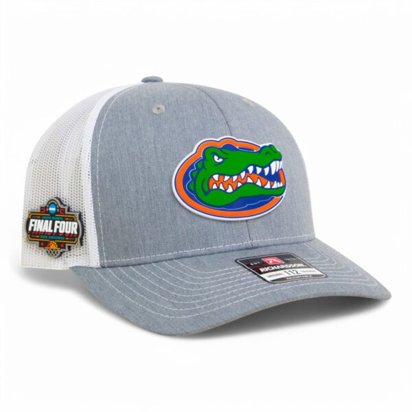 Florida Gators 2025 Final Four 3D Snapback Trucker Hat- Heather Grey/ White