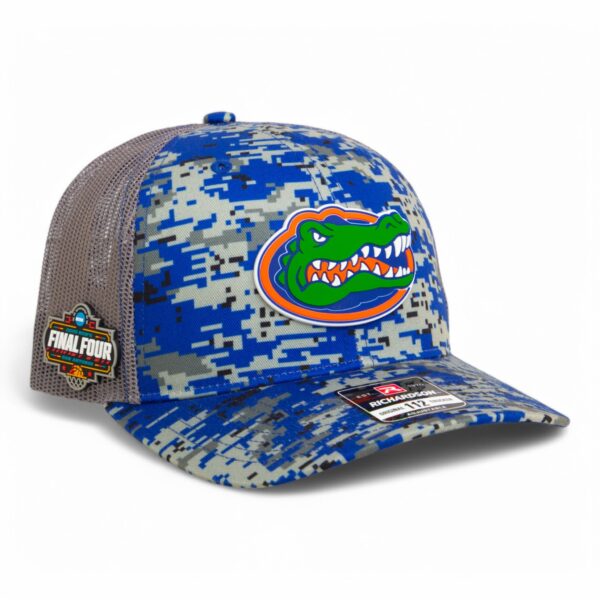 Florida Gators 2025 Final Four 3D Snapback Trucker Hat- Royal Digital Camo