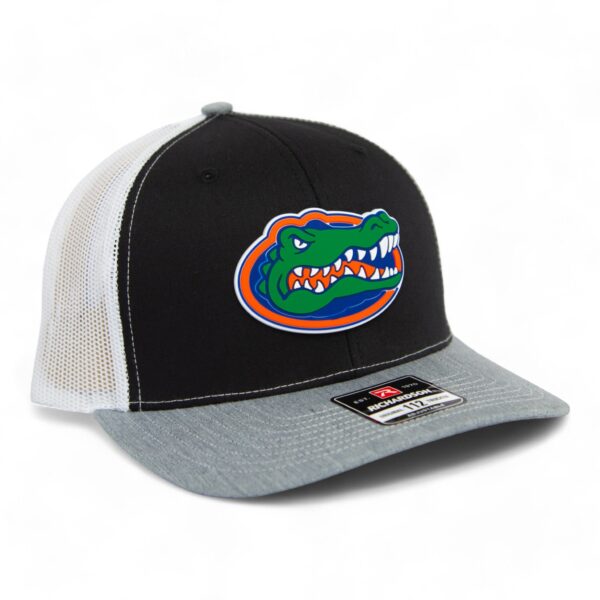 Florida Gators Snapback Trucker Hat- Black/ White/ Heather Grey