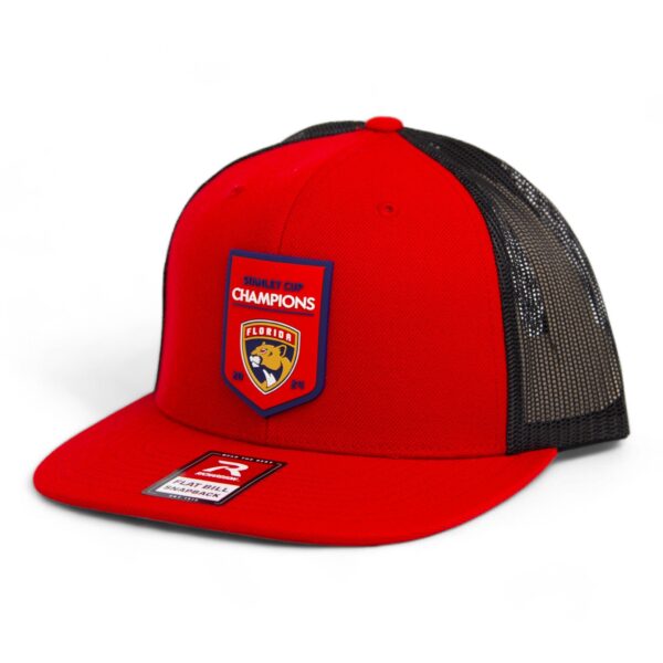Florida Panthers Stanley Cup Champions 3D Wool Blend Flat Bill Hat- Red/ Black