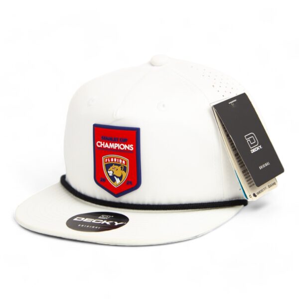 Florida Panthers Stanley Cup Champions 3D Perforated Rope Hat- White/ Black
