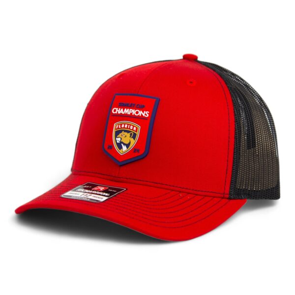 Florida Panthers Stanley Cup Champions 3D Snapback Trucker Hat- Red/ Black