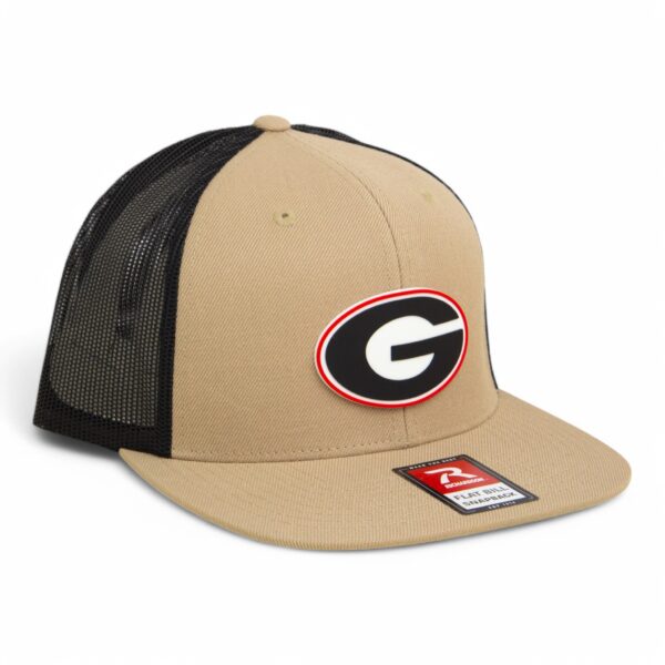 Georgia Bulldogs Power G 3D Wool Blend Flat Bill Hat- Tan/ Black