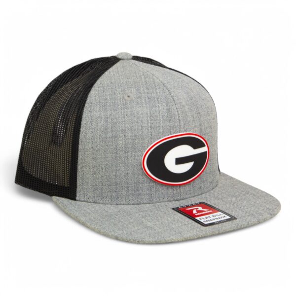 Georgia Bulldogs Power G 3D Wool Blend Flat Bill Hat- Heather Grey/ Black