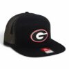 Georgia Bulldogs Power G 3D Snapback Seven-Panel Flat Bill Trucker Hat- Black