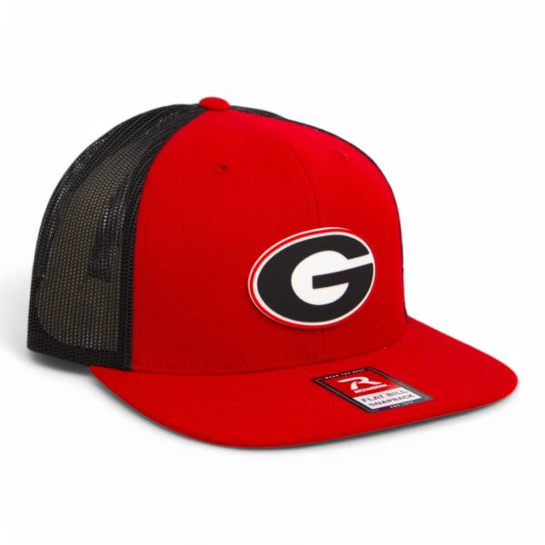Georgia Bulldogs Power G 3D Wool Blend Flat Bill Hat- Red/ Black