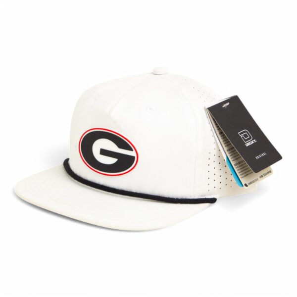 Georgia Bulldogs Power G 3D Perforated Rope Hat- White/ Black