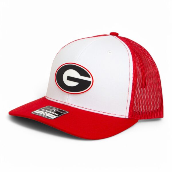 Georgia Bulldogs Power G 3D Snapback Trucker Hat- White/ Red