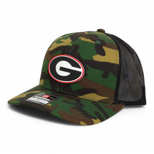 Georgia Bulldogs Power G 3D Snapback Trucker Hat- Army Camo/ Black