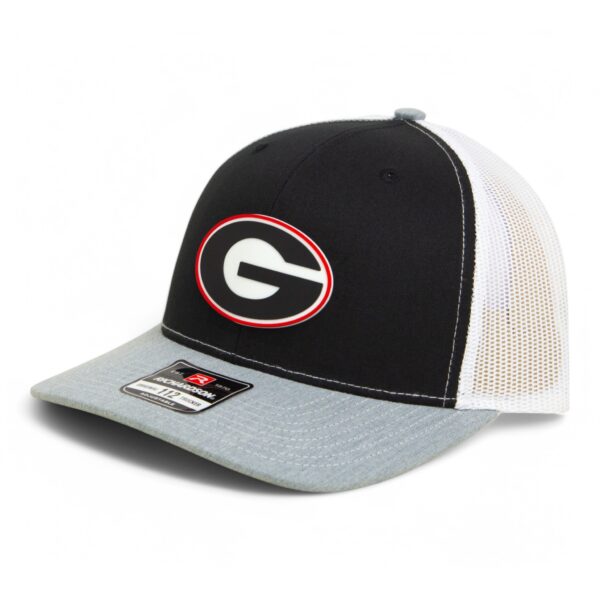 Georgia Bulldogs Power G 3D Snapback Trucker Hat- Black/ White/ Heather Grey