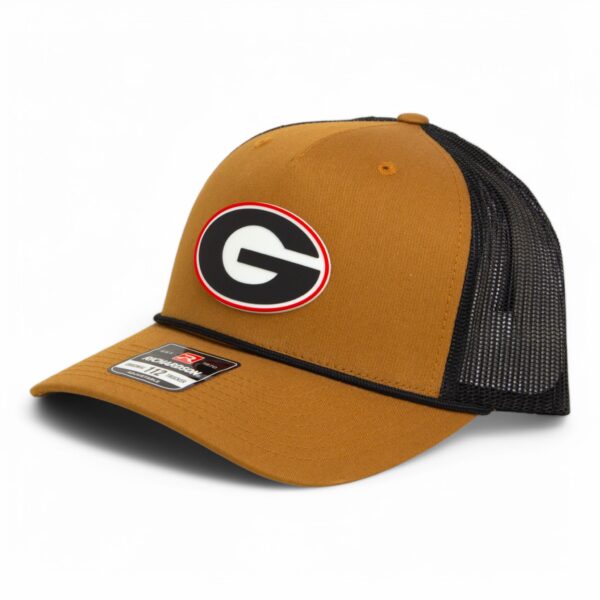 Georgia Bulldogs Power G 3D Snapback Trucker Rope Hat- Carmel/ Black