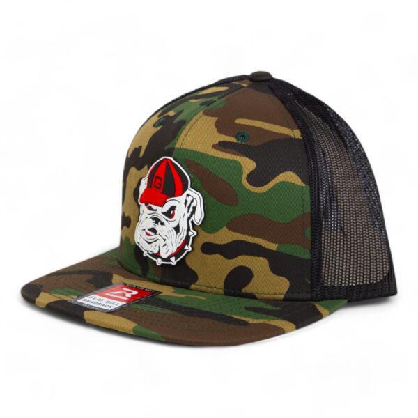 Georgia Bulldogs Retro UGA 3D Wool Blend Flat Bill Hat- Army Camo/ Black