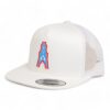 Houston Oilers 3D YP Snapback Flat Bill Trucker Hat- White