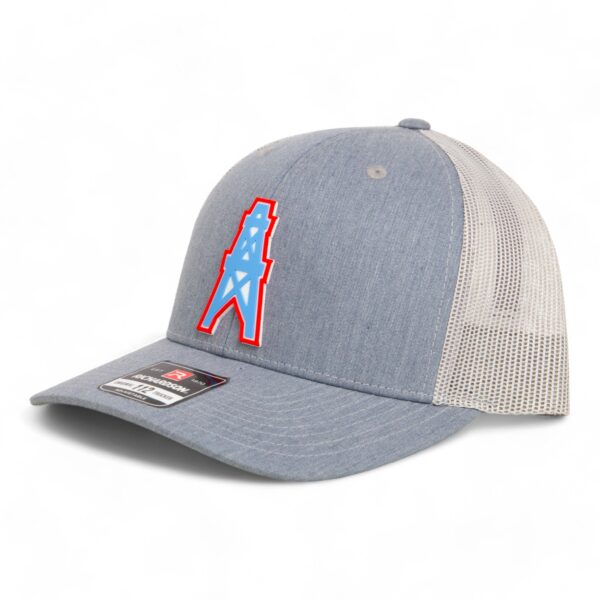 Houston Oilers 3D Snapback Trucker Hat- Heather Grey/ Light Grey