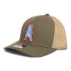 Houston Oilers 3D Snapback Trucker Hat- Loden/ Tan