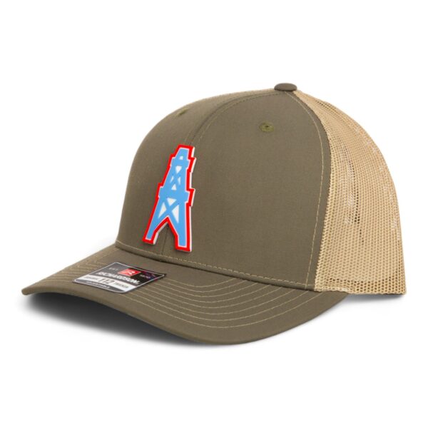 Houston Oilers 3D Snapback Trucker Hat- Loden/ Tan