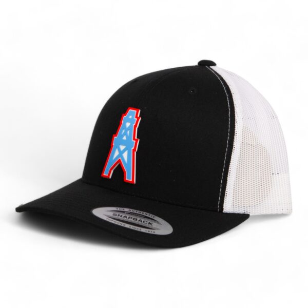 Houston Oilers 3D YP Snapback Trucker Hat- Black/ White