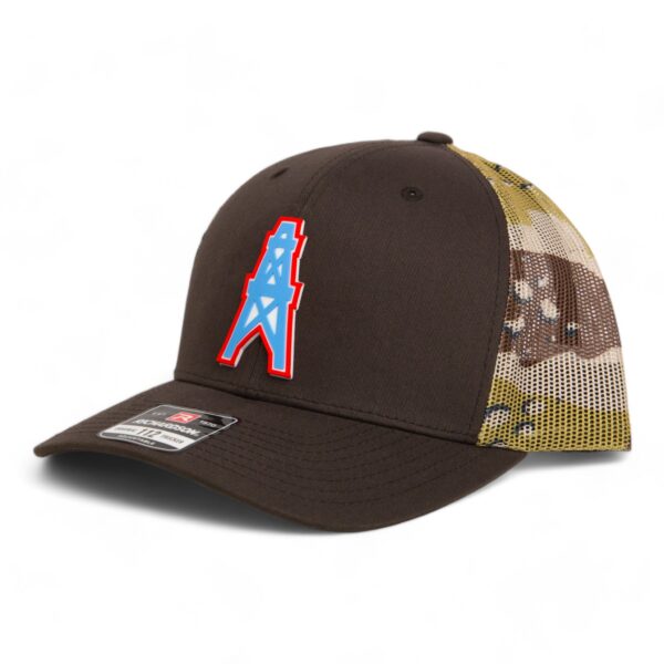 Houston Oilers 3D Snapback Trucker Hat- Brown/ Desert Camo
