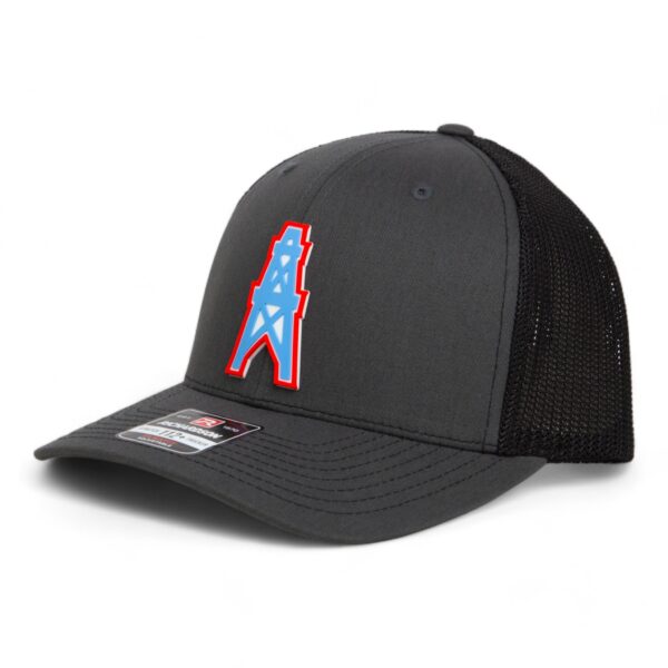 Houston Oilers 3D Snapback Trucker Hat- Charcoal/ Black