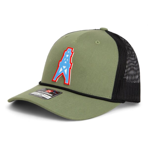 Houston Oilers 3D Snapback Trucker Rope Hat- Loden/ Black