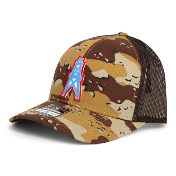 Houston Oilers 3D Snapback Trucker Hat- Desert Camo/ Brown