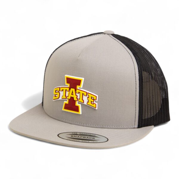 Iowa State Cyclones 3D YP Snapback Flat Bill Trucker Hat- Silver/ Black