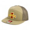 Iowa State Cyclones 3D Snapback Seven-Panel Flat Bill Trucker Hat- Pale Loden