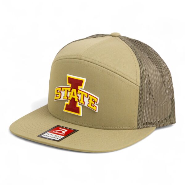 Iowa State Cyclones 3D Snapback Seven-Panel Flat Bill Trucker Hat- Pale Loden