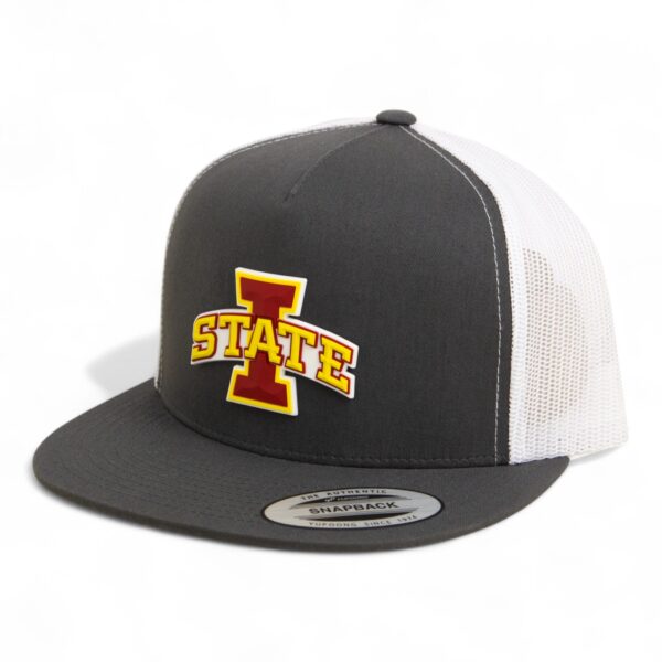 Iowa State Cyclones 3D YP Snapback Flat Bill Trucker Hat- Charcoal/ White