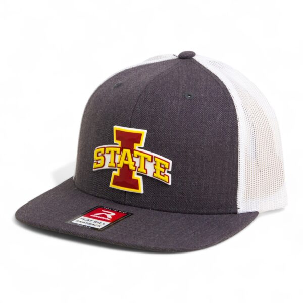 Iowa State Cyclones 3D Wool Blend Flat Bill Hat- Heather Charcoal/ White