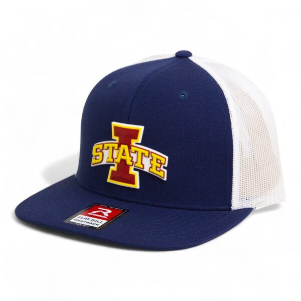 Iowa State Cyclones 3D Wool Blend Flat Bill Hat- Navy/ White