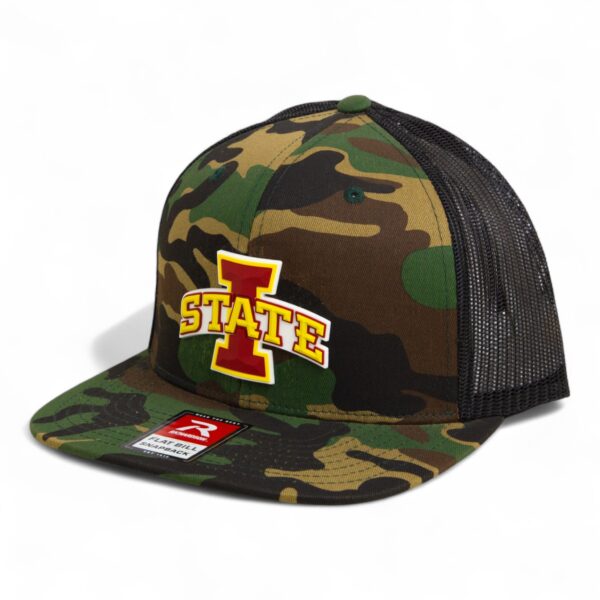 Iowa State Cyclones 3D Wool Blend Flat Bill Hat- Army Camo/ Black