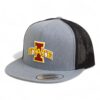 Iowa State Cyclones 3D YP Snapback Flat Bill Trucker Hat- Heather Grey/ Black