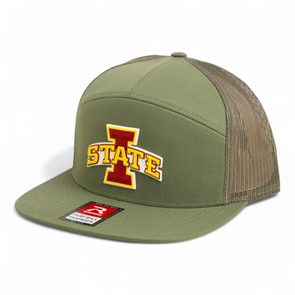 Iowa State Cyclones 3D Snapback Seven-Panel Flat Bill Trucker Hat- Loden Green