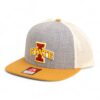 Iowa State Cyclones 3D Wool Blend Flat Bill Hat- Heather Grey/ Birch/ Biscuit