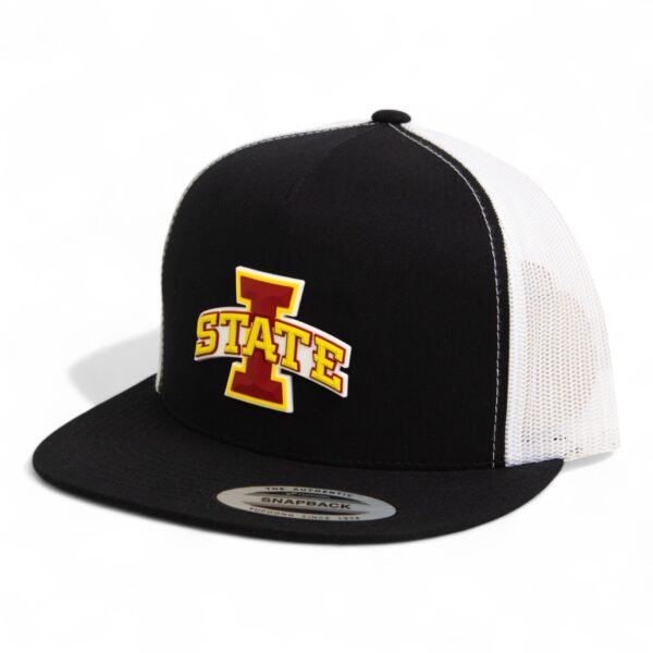 Iowa State Cyclones 3D YP Snapback Flat Bill Trucker Hat- Black/ White