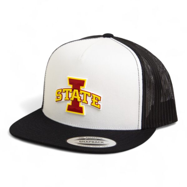 Iowa State Cyclones 3D YP Snapback Flat Bill Trucker Hat- White/ Black