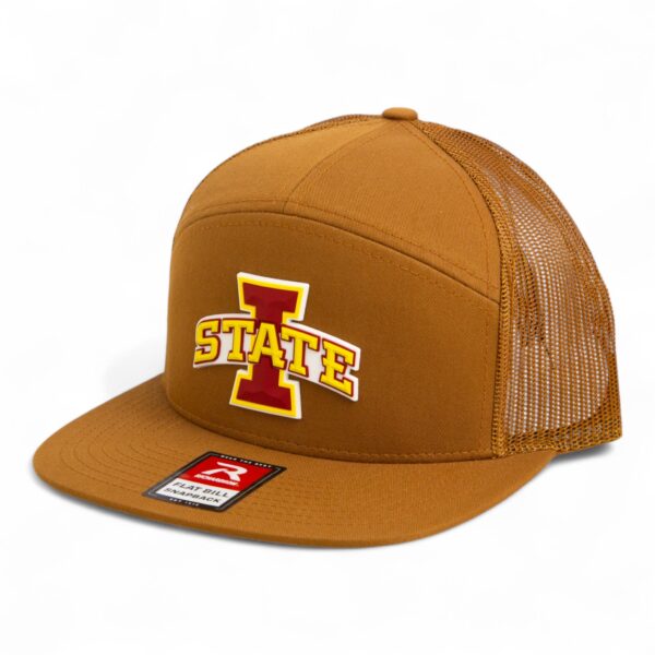 Iowa State Cyclones 3D Snapback Seven-Panel Flat Bill Trucker Hat- Caramel