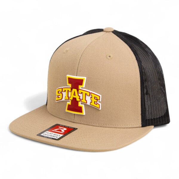 Iowa State Cyclones 3D Wool Blend Flat Bill Hat- Tan/ Black