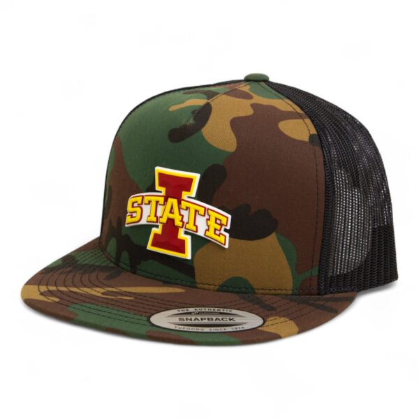 Iowa State Cyclones 3D YP Snapback Flat Bill Trucker Hat- Army Camo/ Black