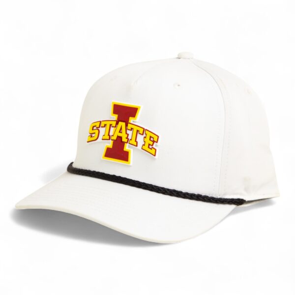 Iowa State Cyclones 3D Five Panel Classic Rope Hat- White/ Black