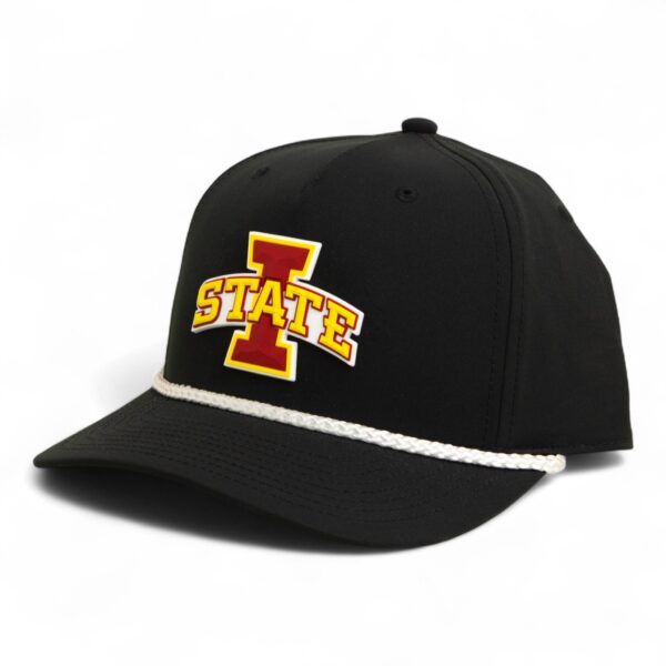 Iowa State Cyclones 3D Five Panel Classic Rope Hat- Black/ White