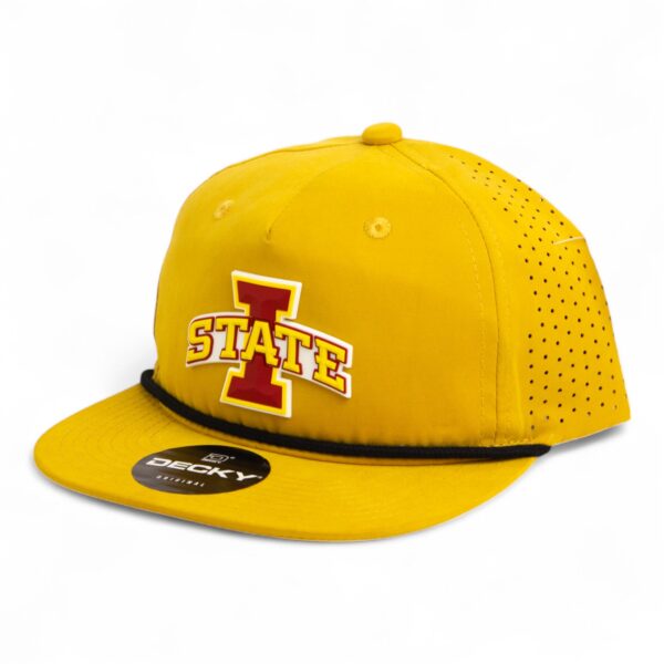 Iowa State Cyclones 3D Perforated Rope Hat- Biscuit/ Black
